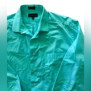 Covington Long Sleeve Button Up Shirt - Mens Size Large - Seafoam Green